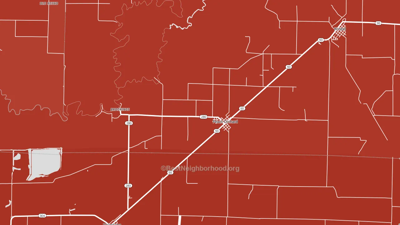 72453, AR block-group political-lean map