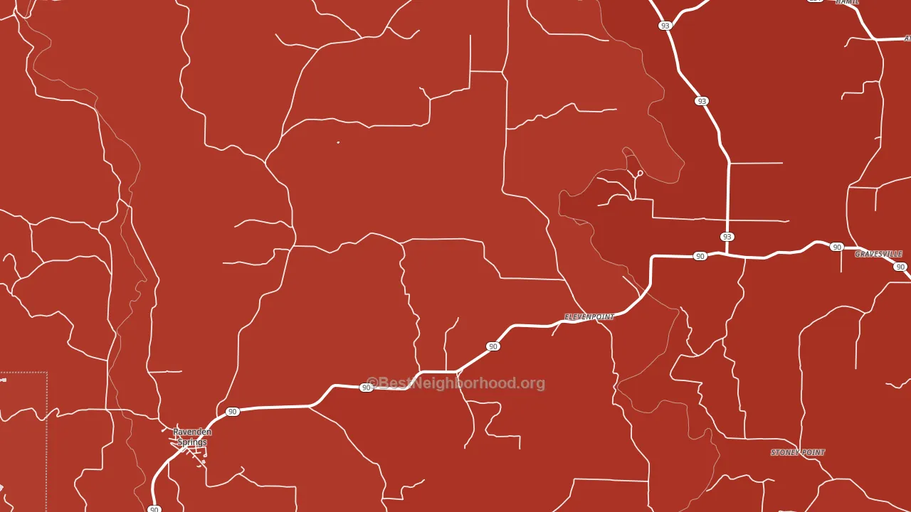 72460, AR block-group political-lean map