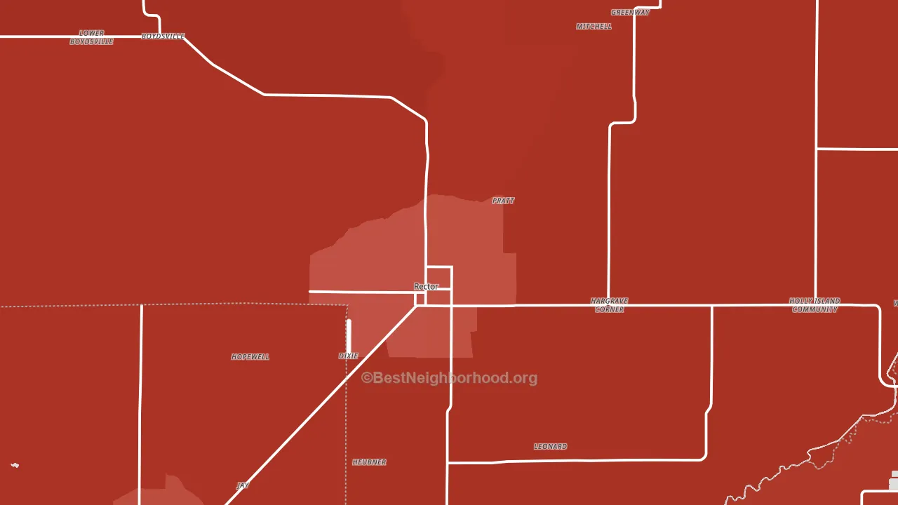 72461, AR block-group political-lean map