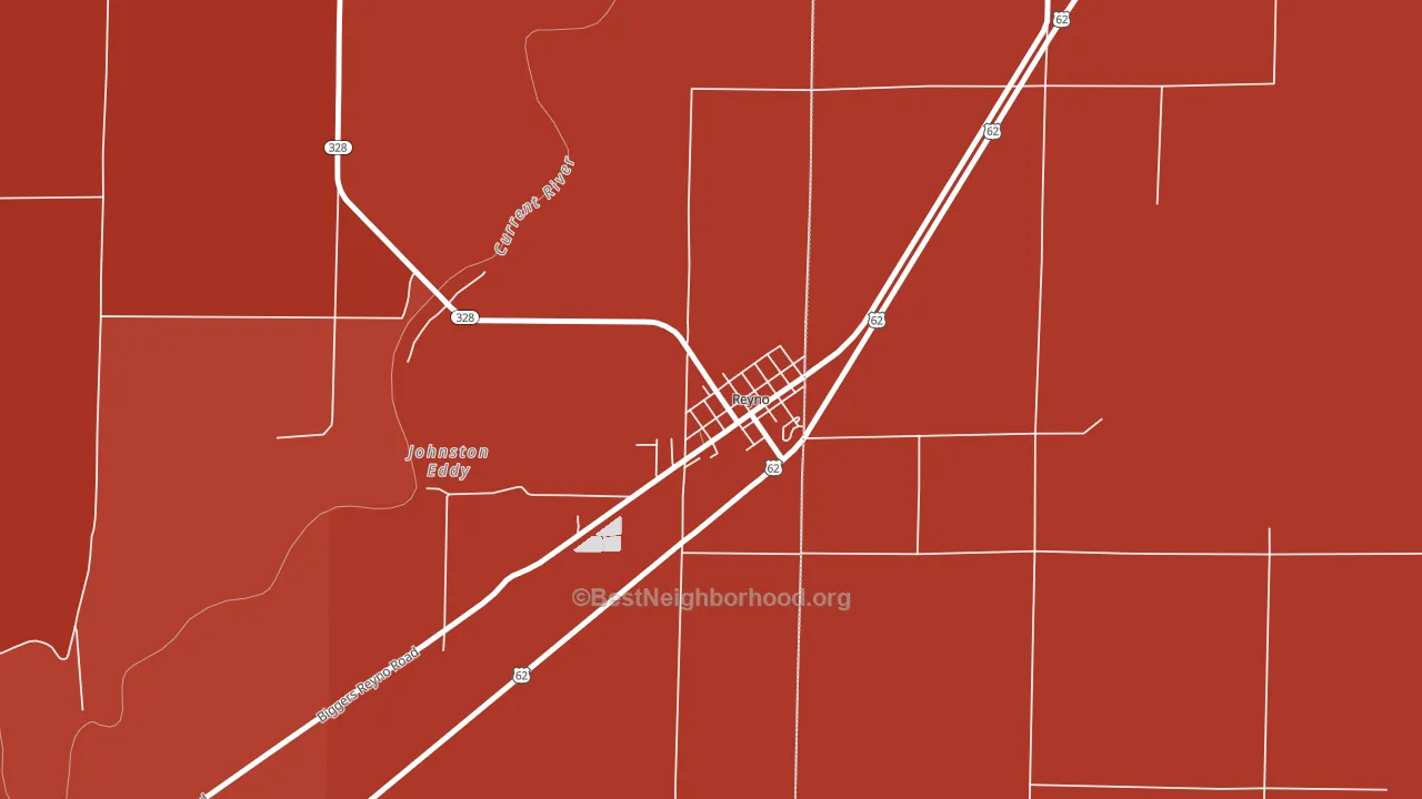 72462, AR block-group political-lean map
