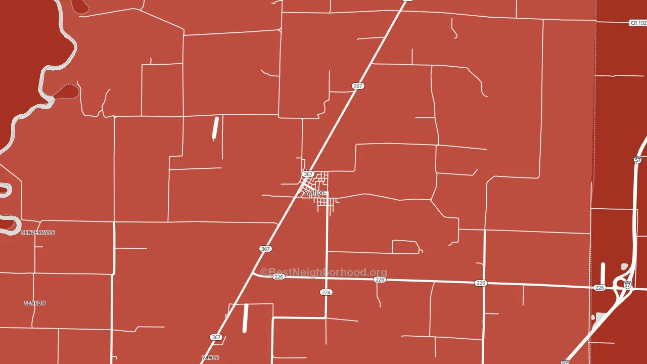 72471, AR block-group political-lean map