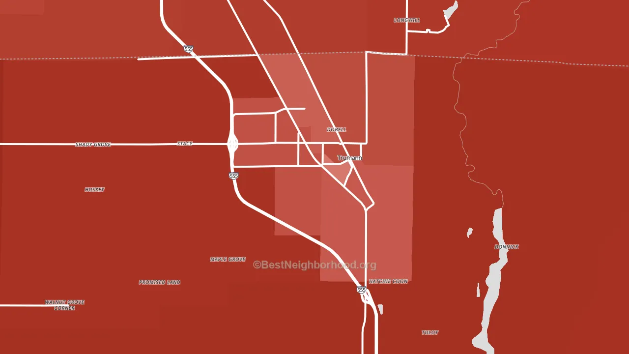 72472, AR block-group political-lean map
