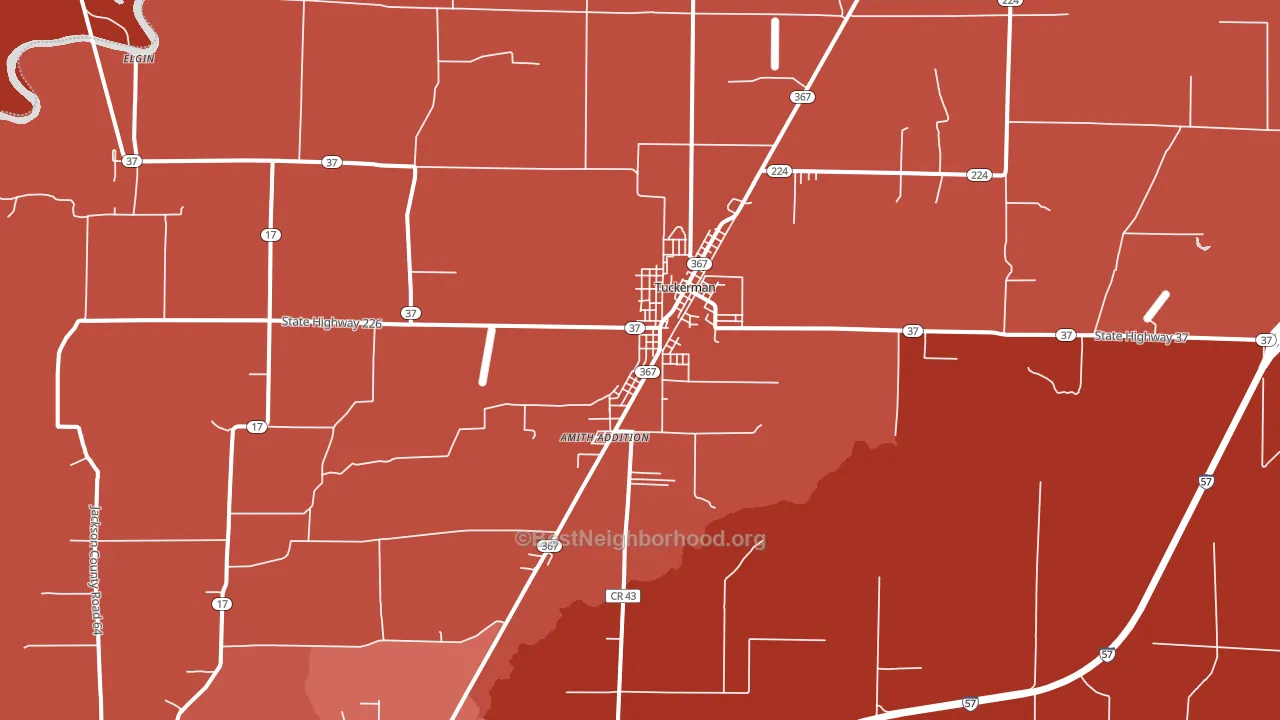 72473, AR block-group political-lean map