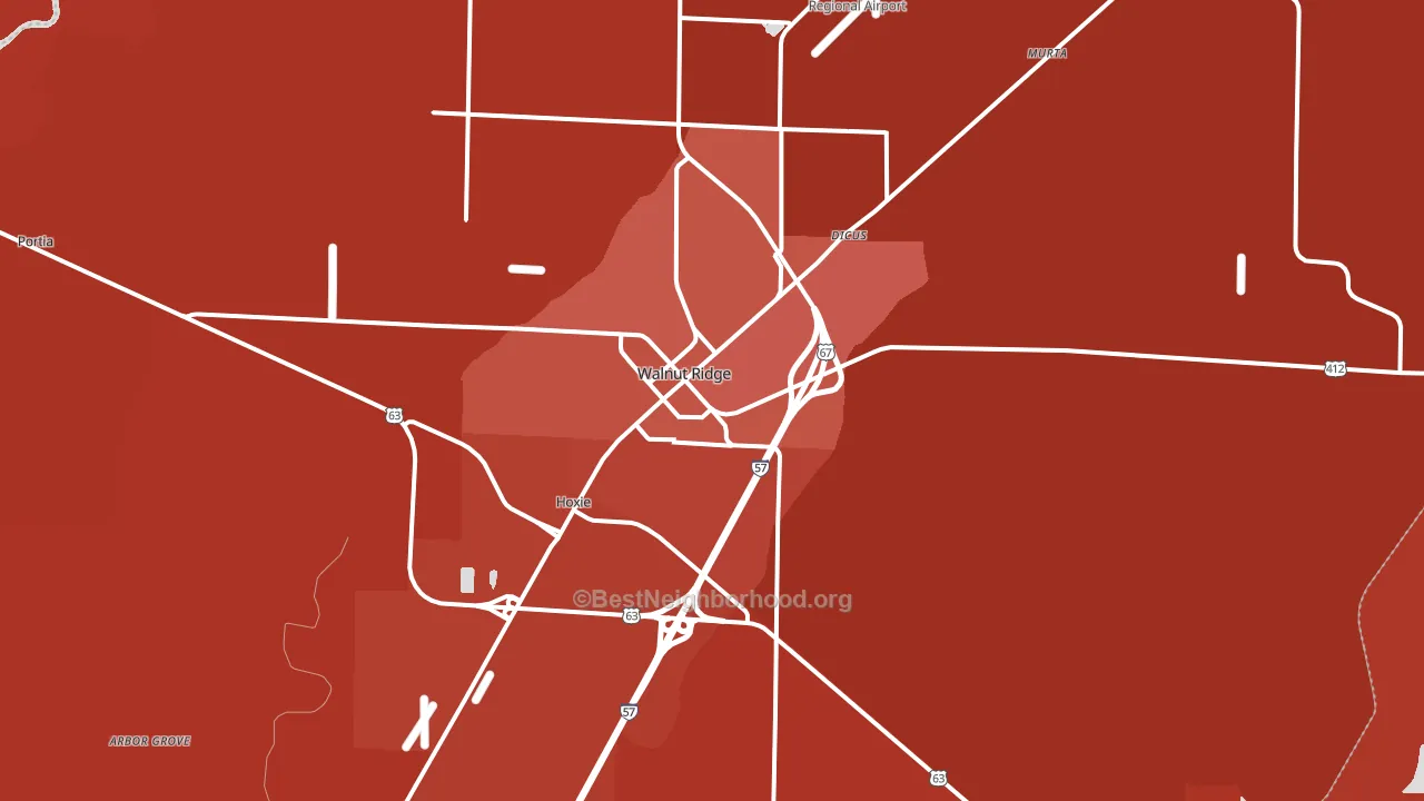 72476, AR block-group political-lean map