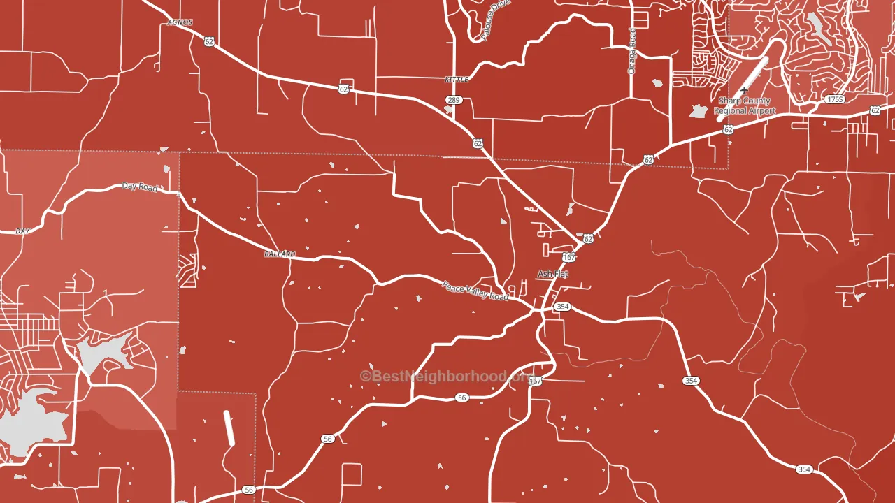 72513, AR block-group political-lean map