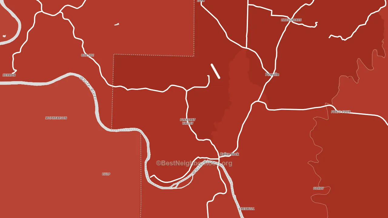 72519, AR block-group political-lean map