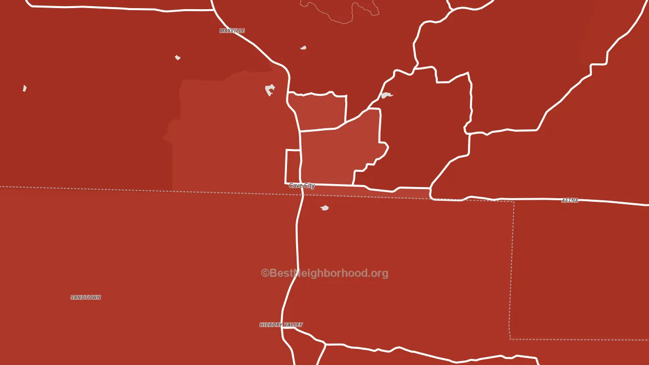72521, AR block-group political-lean map