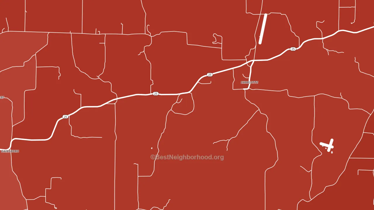72522, AR block-group political-lean map