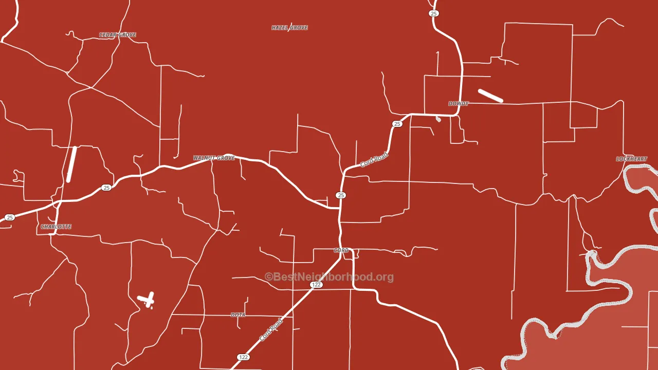 72524, AR block-group political-lean map