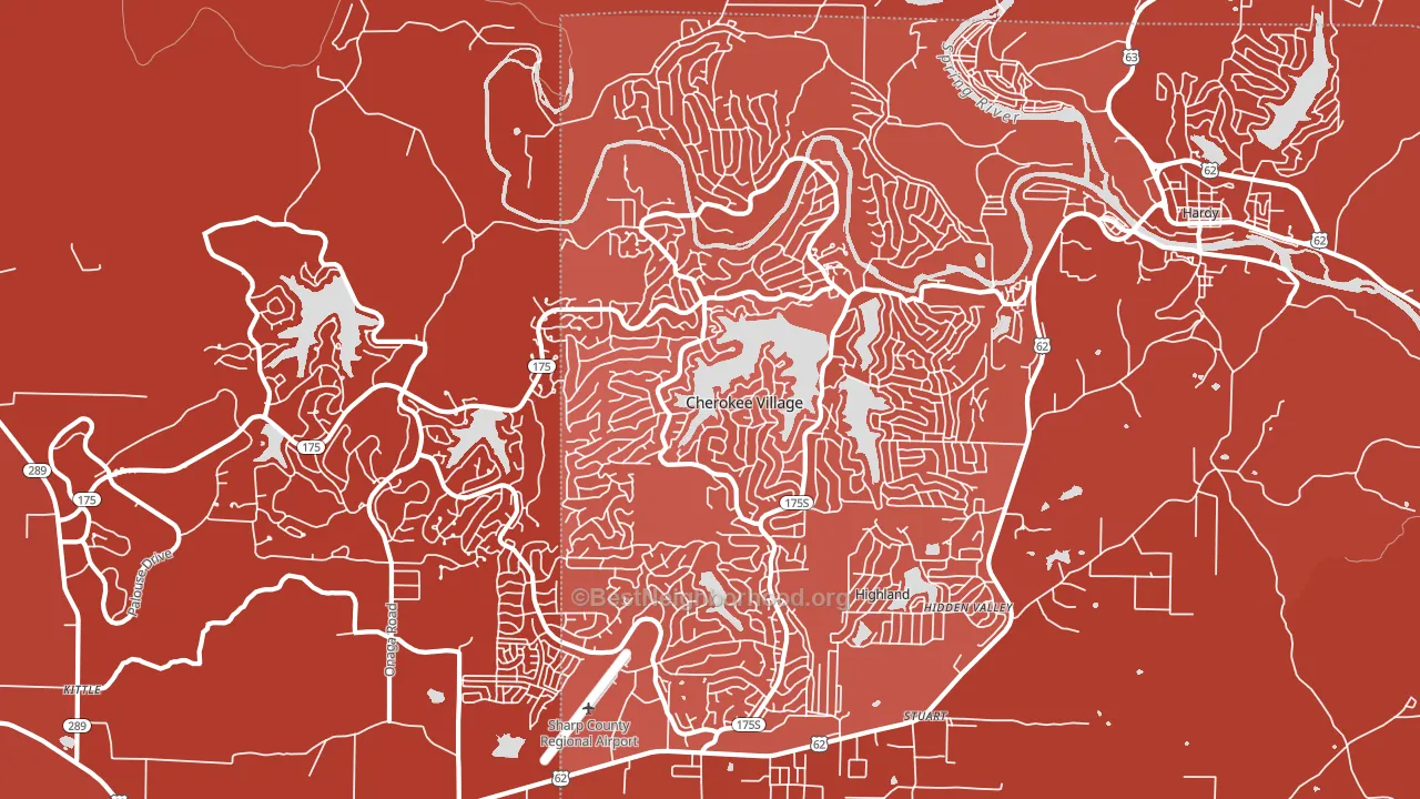 72529, AR block-group political-lean map