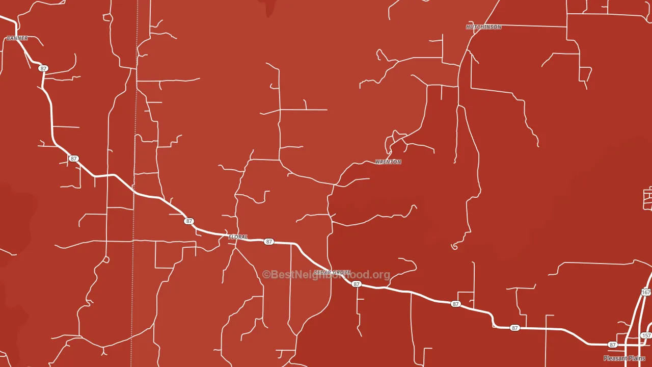72534, AR block-group political-lean map