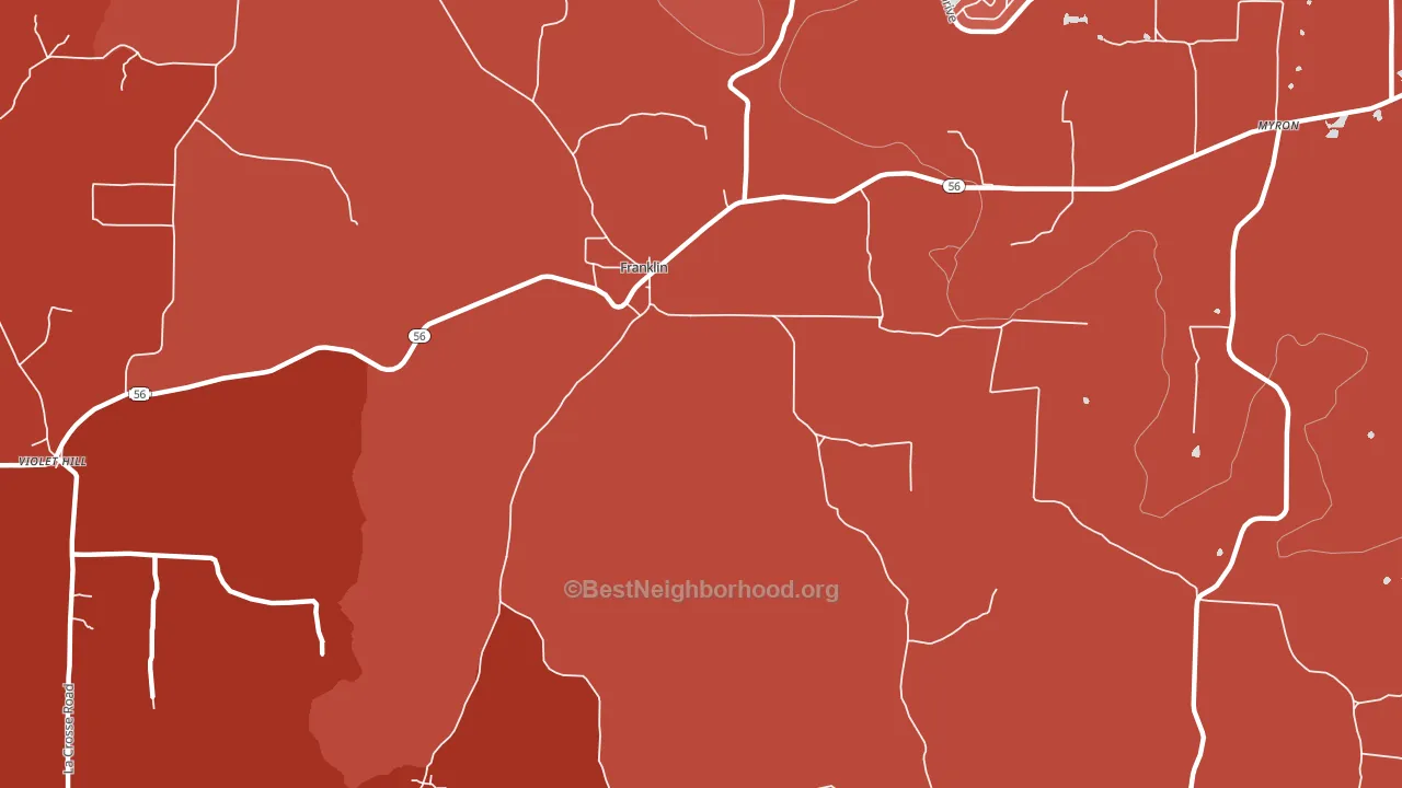 72536, AR block-group political-lean map