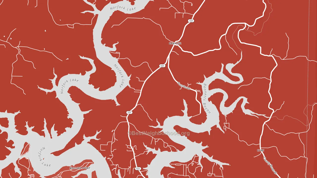 72537, AR block-group political-lean map