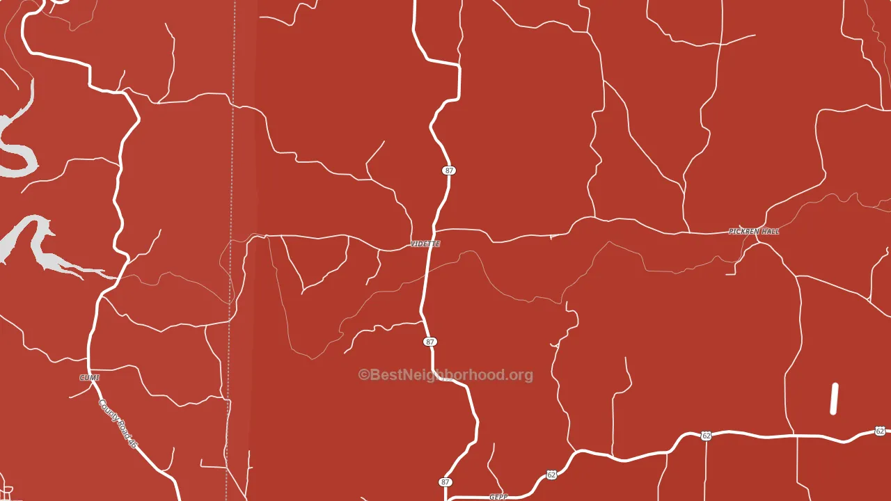 72538, AR block-group political-lean map
