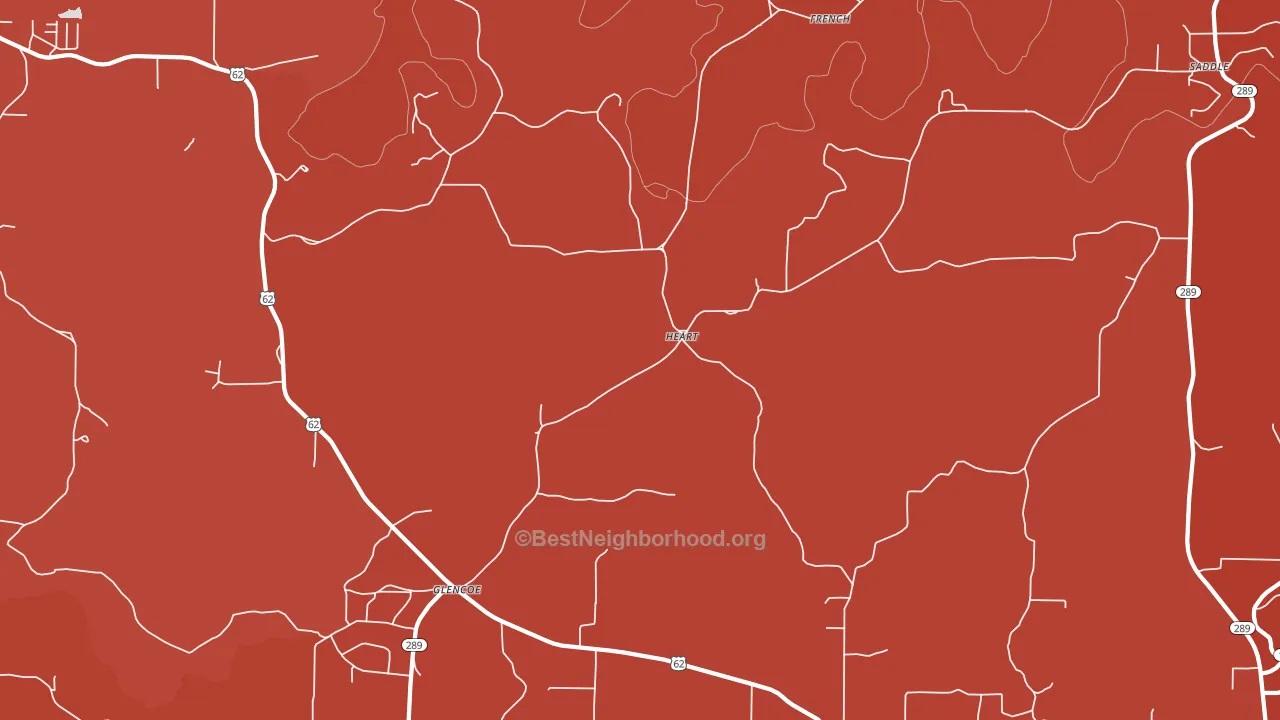72539, AR block-group political-lean map