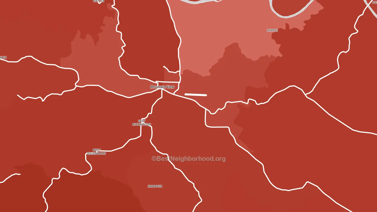 72560, AR block-group political-lean map