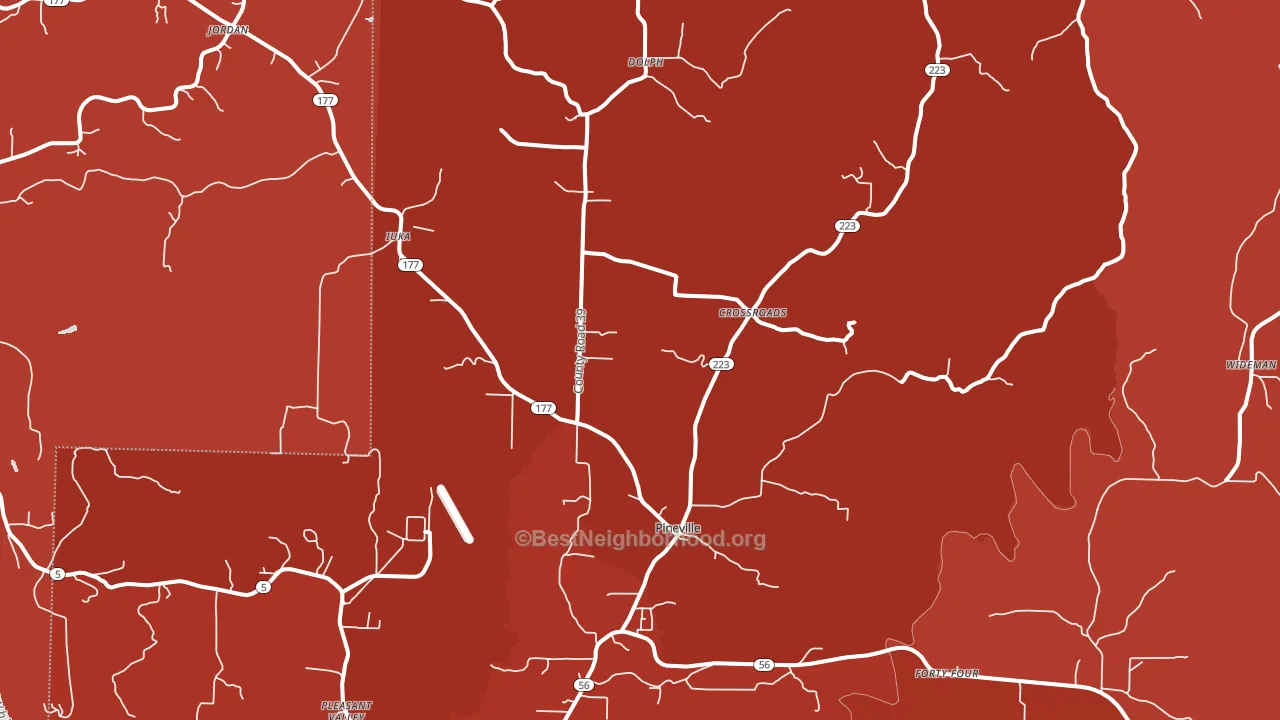 72566, AR block-group political-lean map