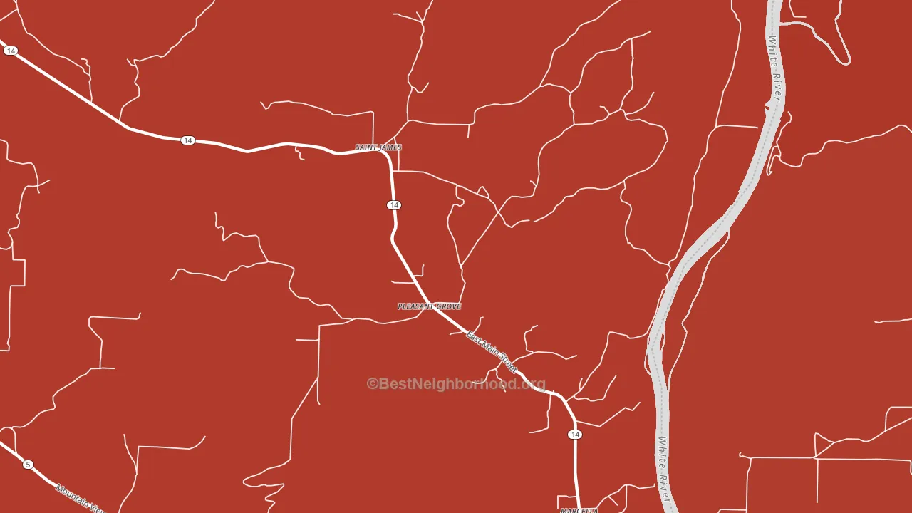 72567, AR block-group political-lean map