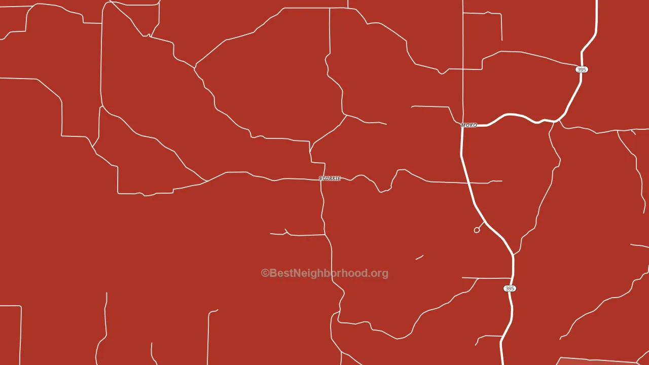 72578, AR block-group political-lean map