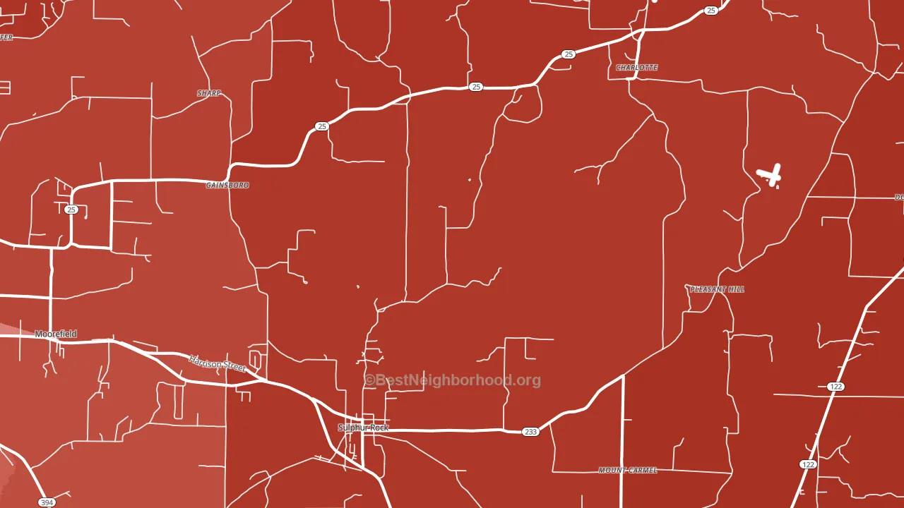72579, AR block-group political-lean map