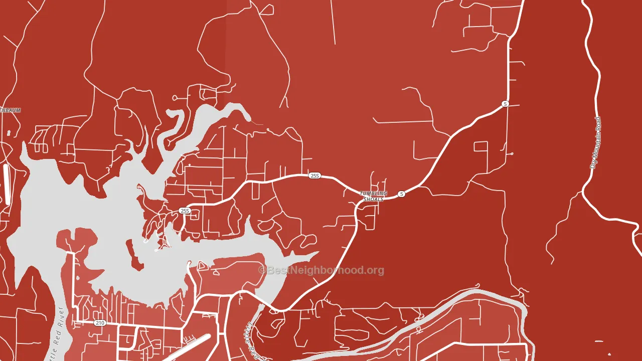 72581, AR block-group political-lean map