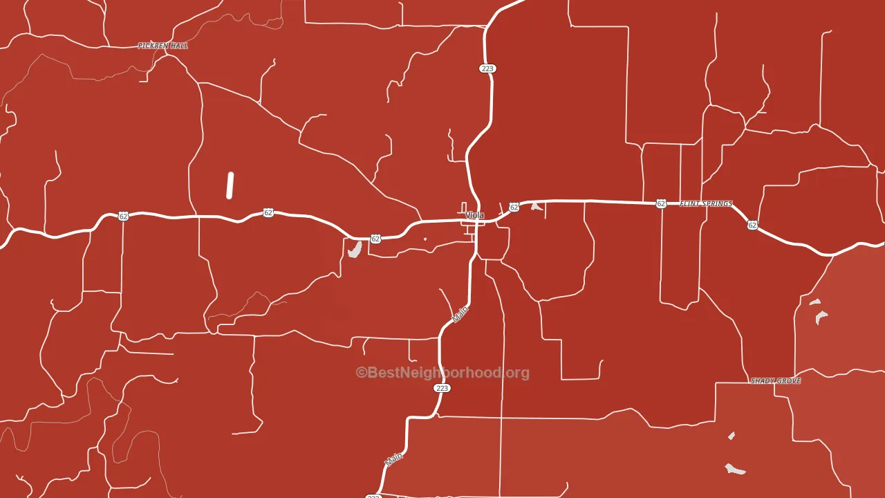 72583, AR block-group political-lean map