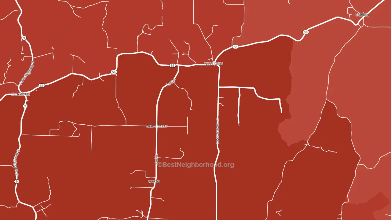 72584, AR block-group political-lean map