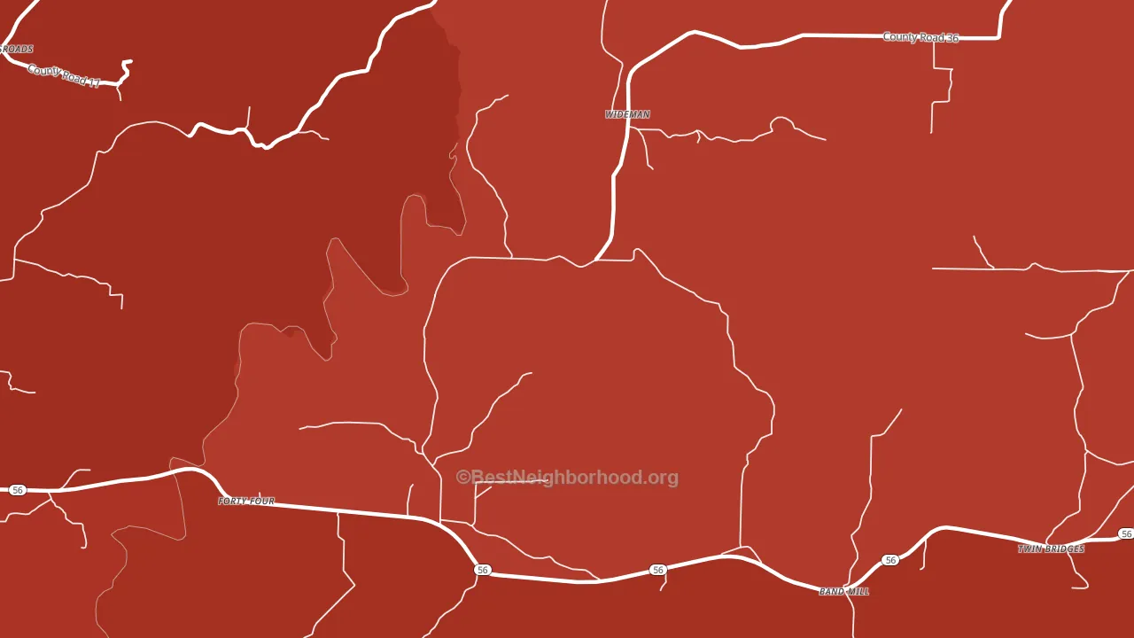 72585, AR block-group political-lean map