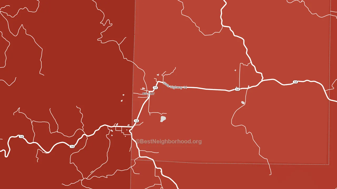 72617, AR block-group political-lean map