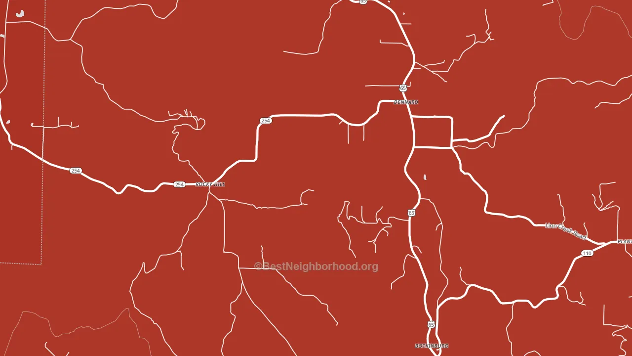 72629, AR block-group political-lean map