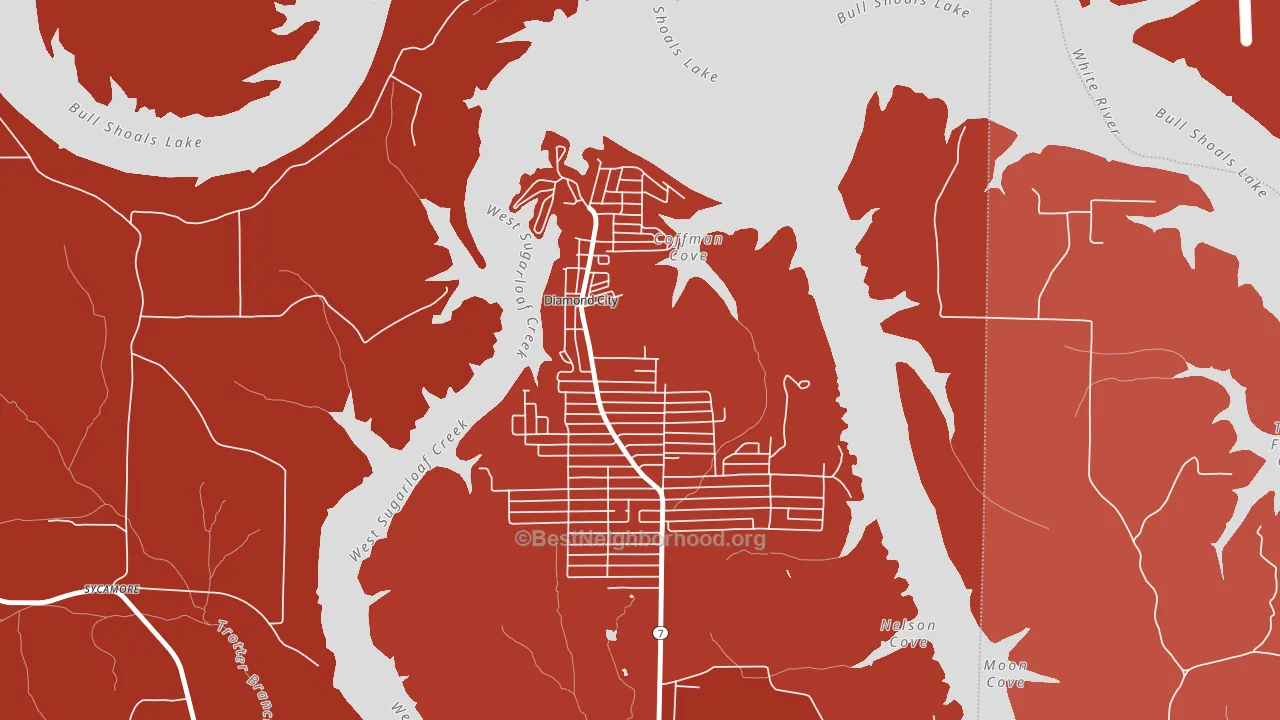 72630, AR block-group political-lean map