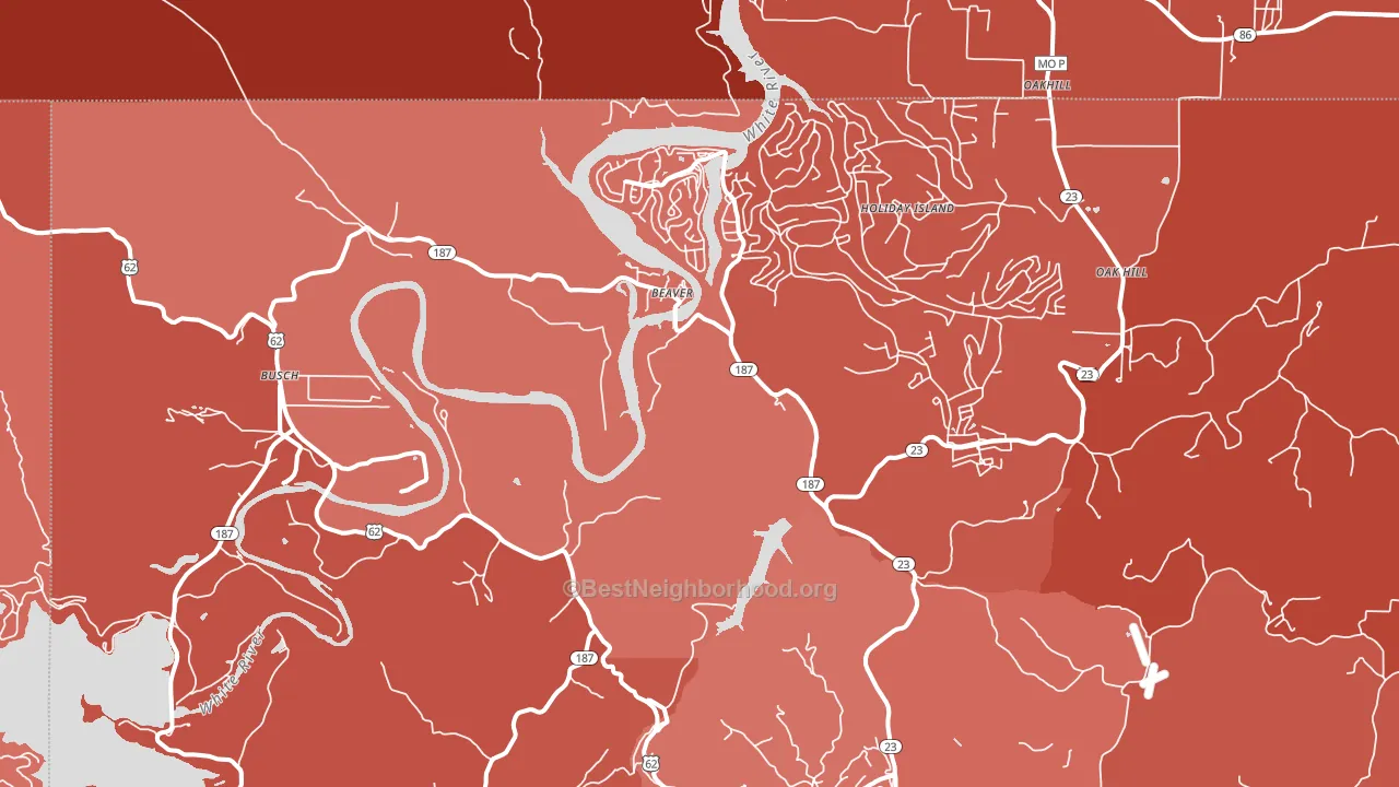 72631, AR block-group political-lean map