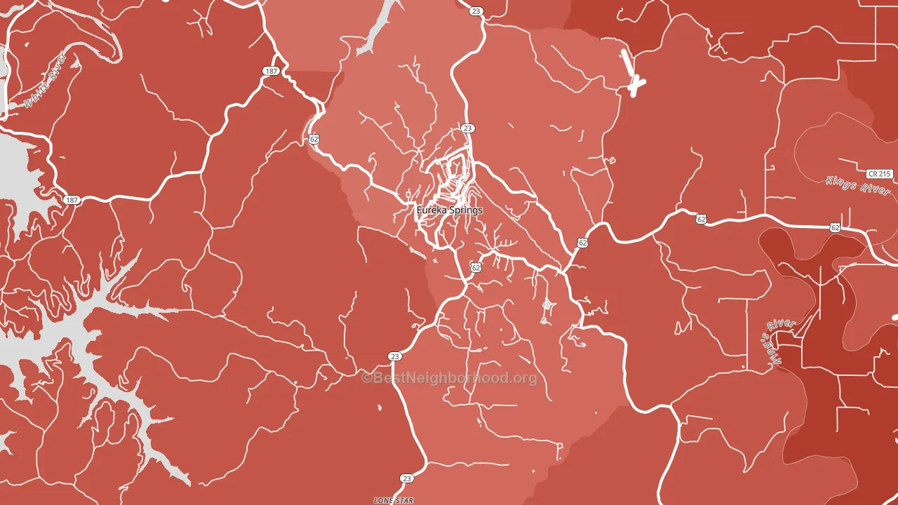 72632, AR block-group political-lean map