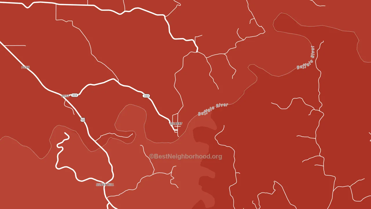 72636, AR block-group political-lean map