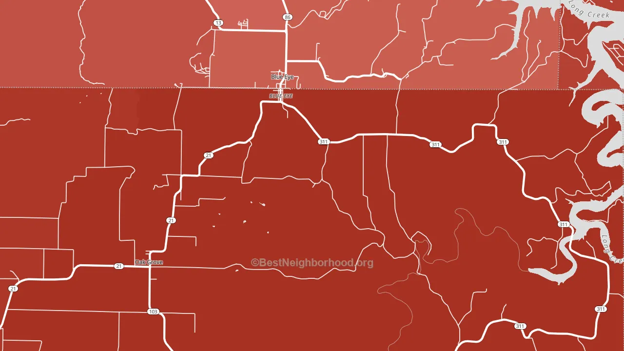 72660, AR block-group political-lean map