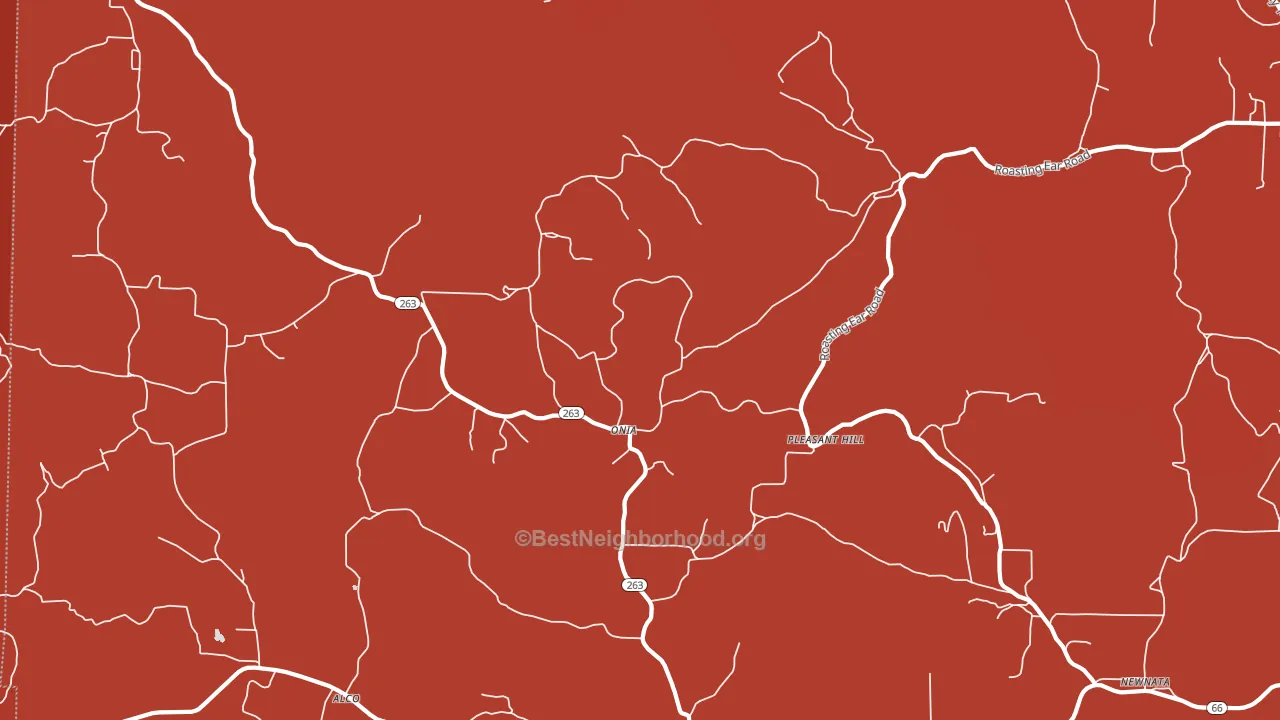 72663, AR block-group political-lean map