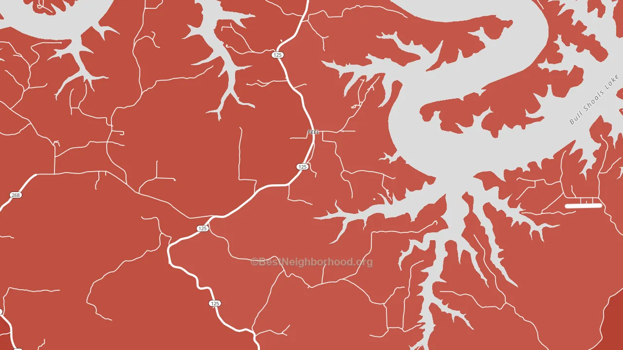 72668, AR block-group political-lean map