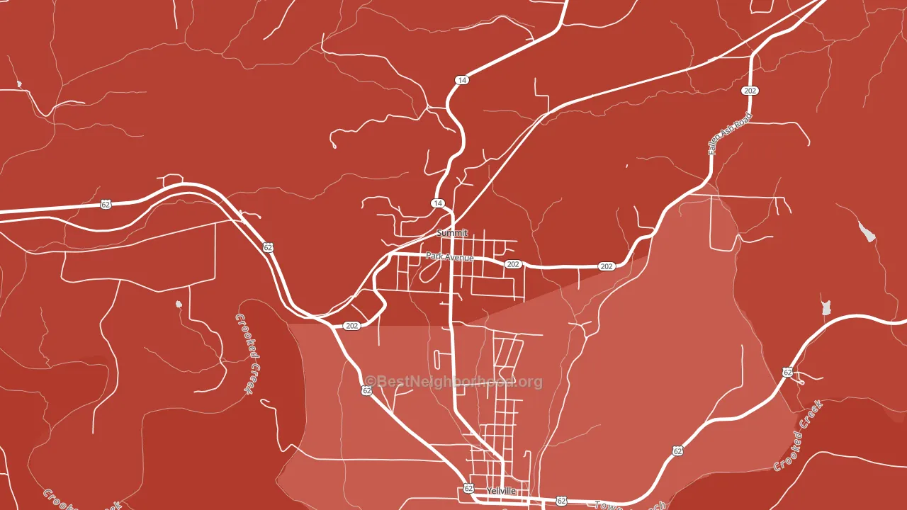 72677, AR block-group political-lean map