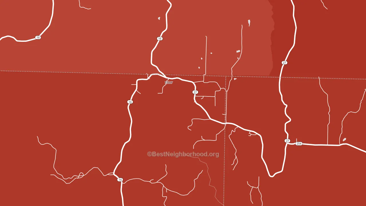 72679, AR block-group political-lean map