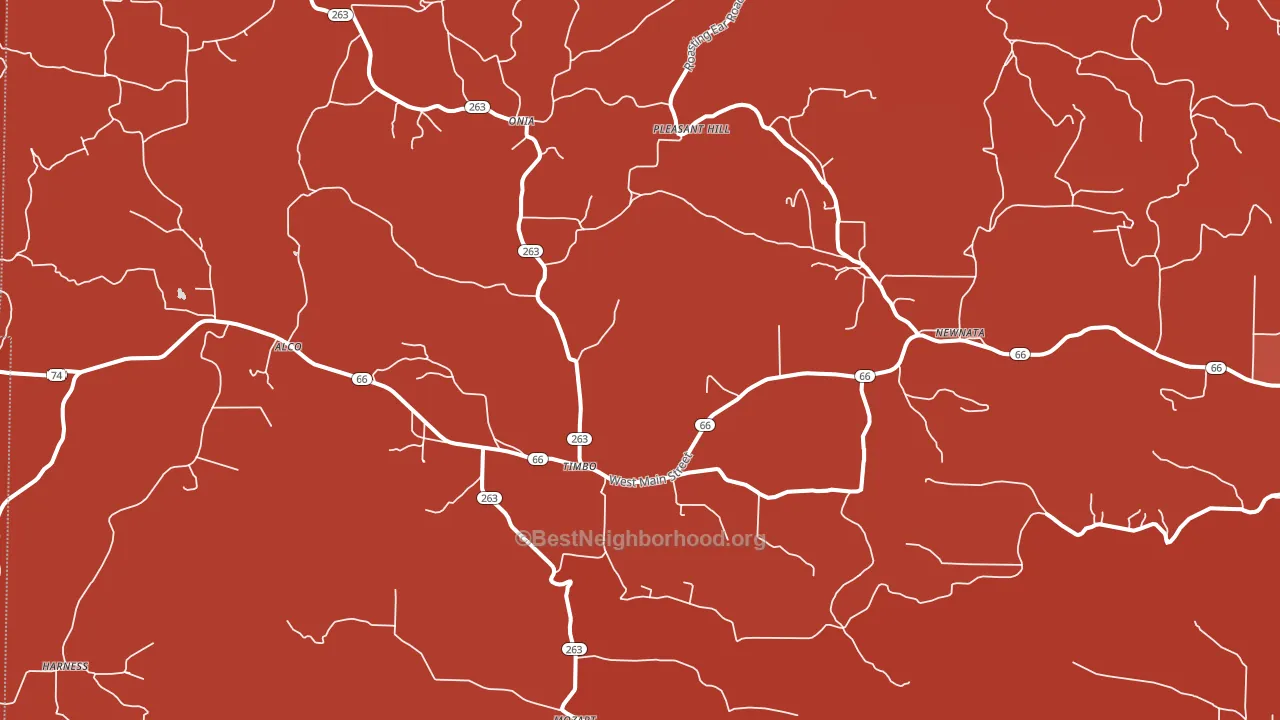 72680, AR block-group political-lean map