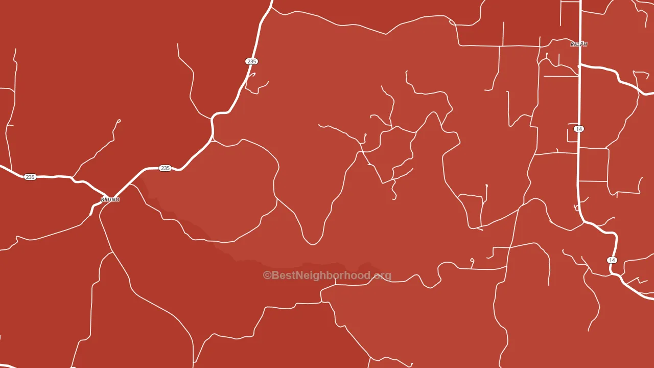 72682, AR block-group political-lean map