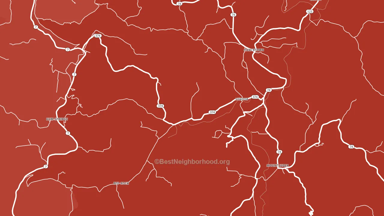 72683, AR block-group political-lean map