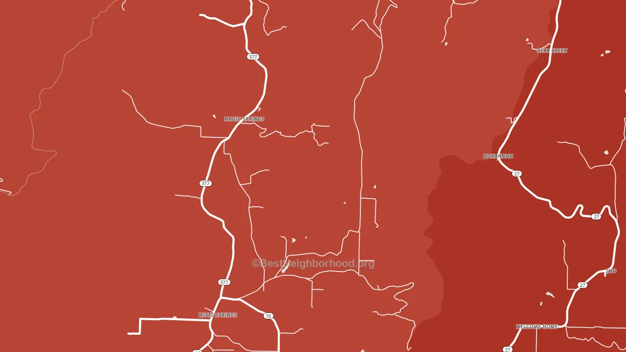 72686, AR block-group political-lean map