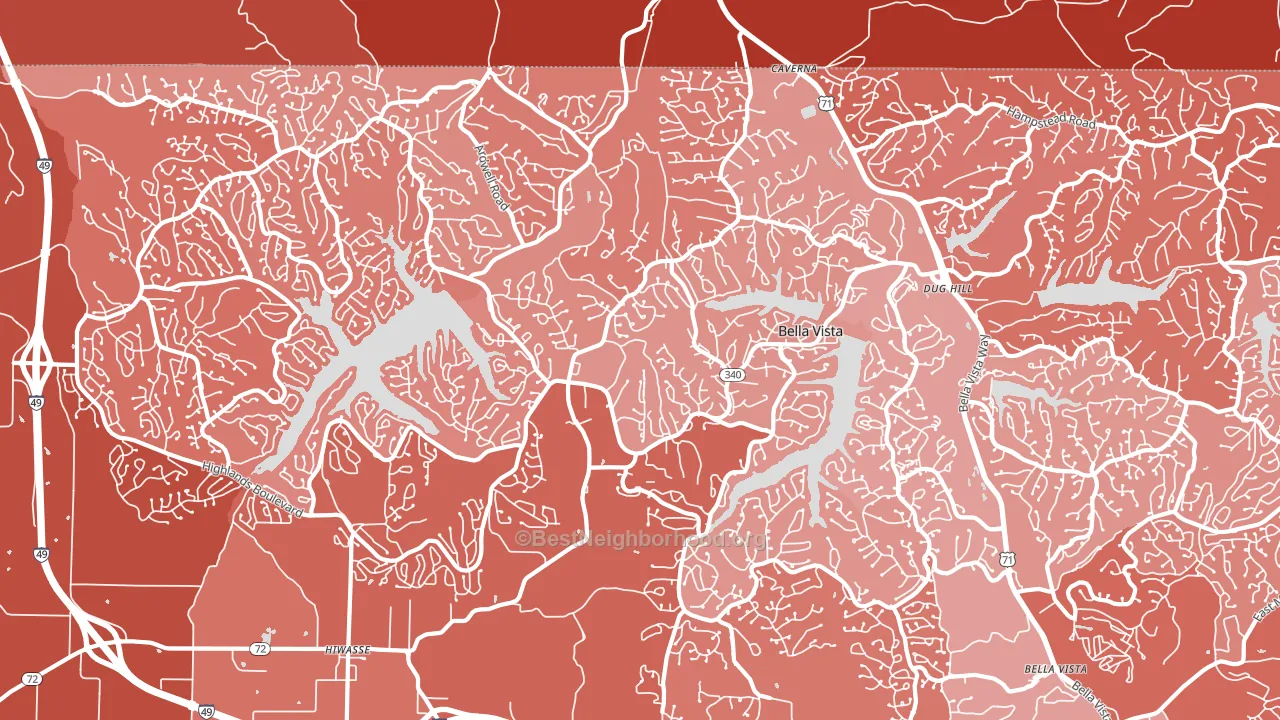 72715, AR block-group political-lean map