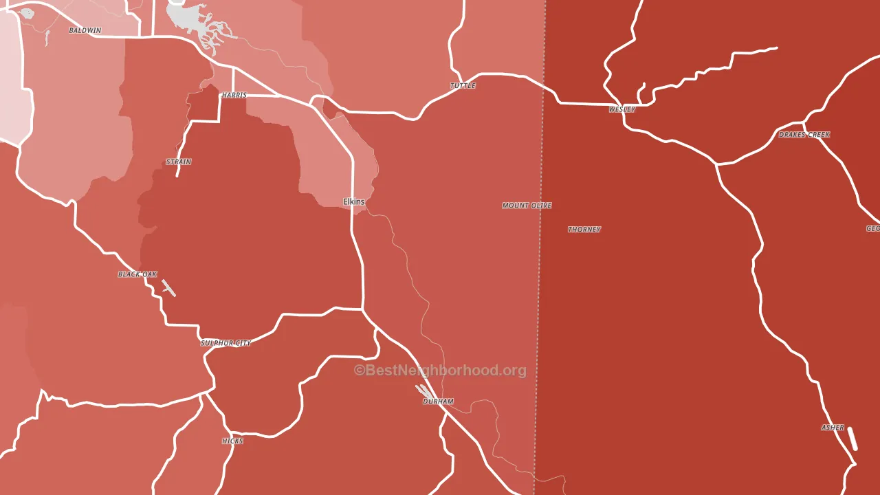 72727, AR block-group political-lean map