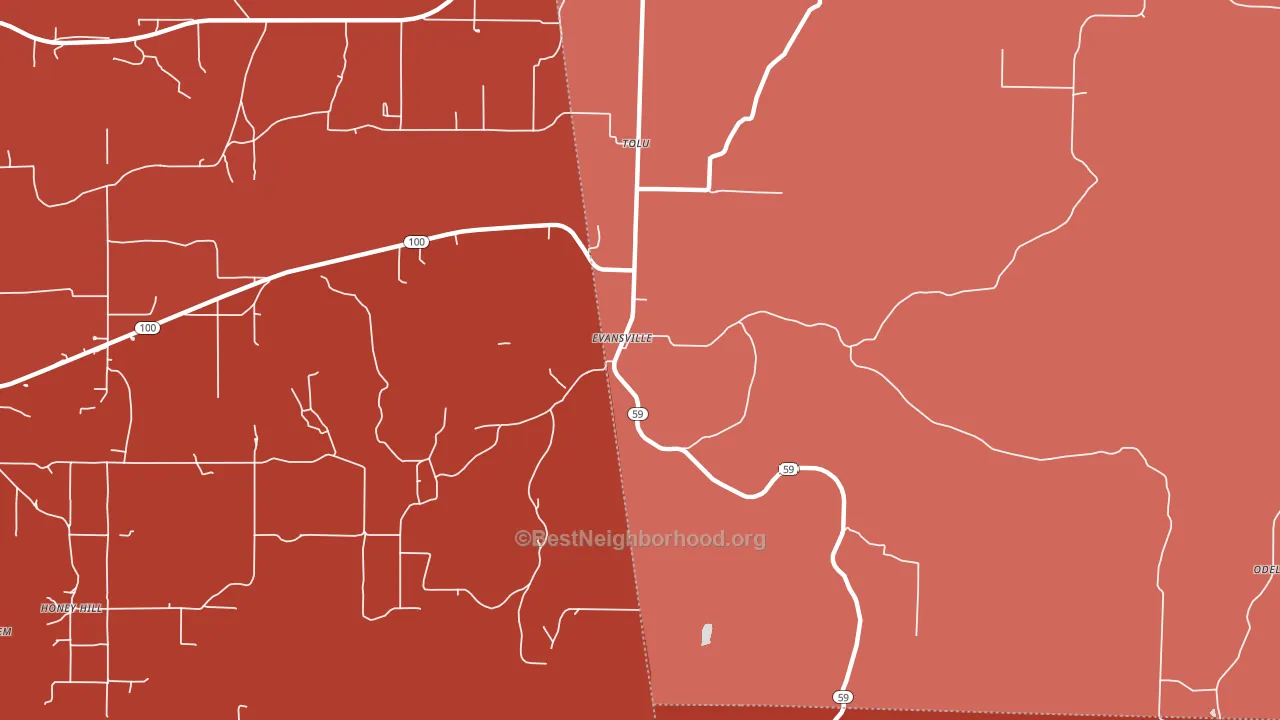 72729, AR block-group political-lean map