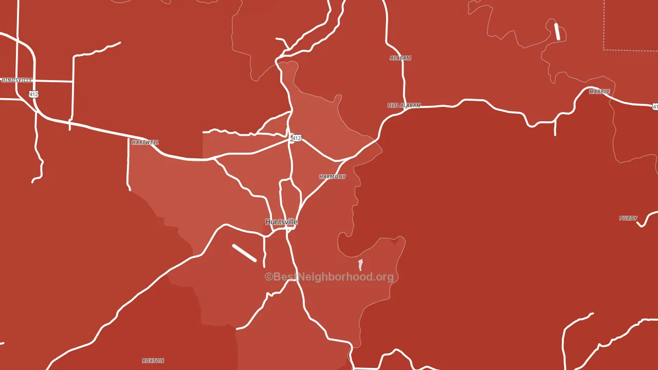 72740, AR block-group political-lean map