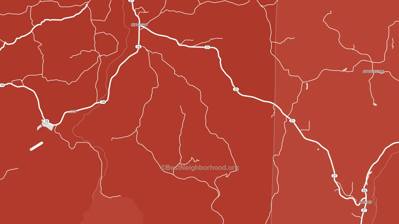 72742, AR block-group political-lean map