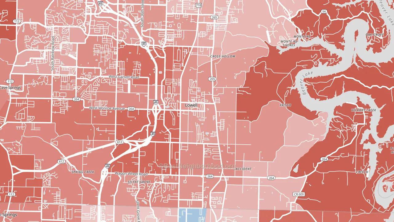 72745, AR block-group political-lean map