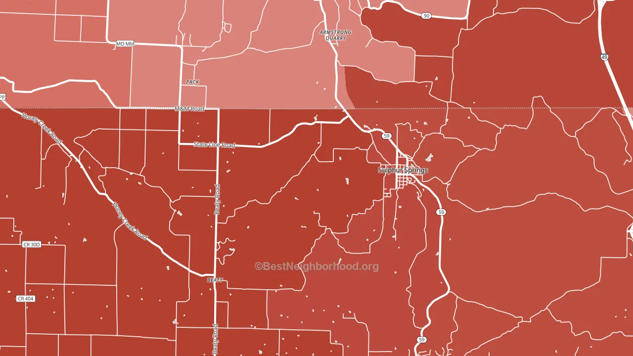 72768, AR block-group political-lean map